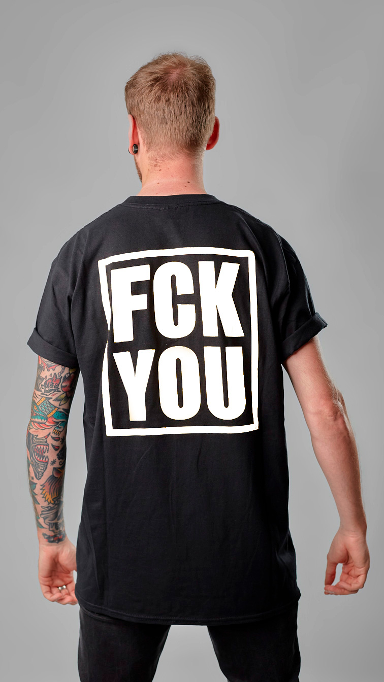 StopRules Fuck You T-shirt in white